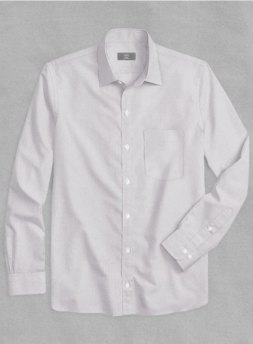 Light Gray Herringbone Cotton Shirt 1 Light Gray Herringbone Cotton Shirt