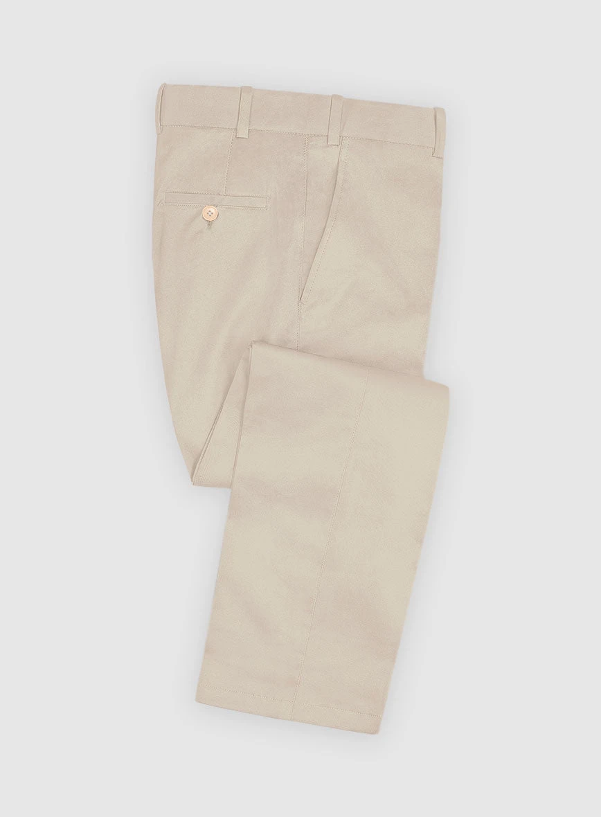 Beige Cotton Power Stretch Chino Suit 4 Beige Cotton Power Stretch Chino Suit - Image 4