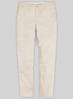Washed Beige Stretch Chino Pants