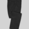 Black Feather Cotton Canvas Stretch Pants