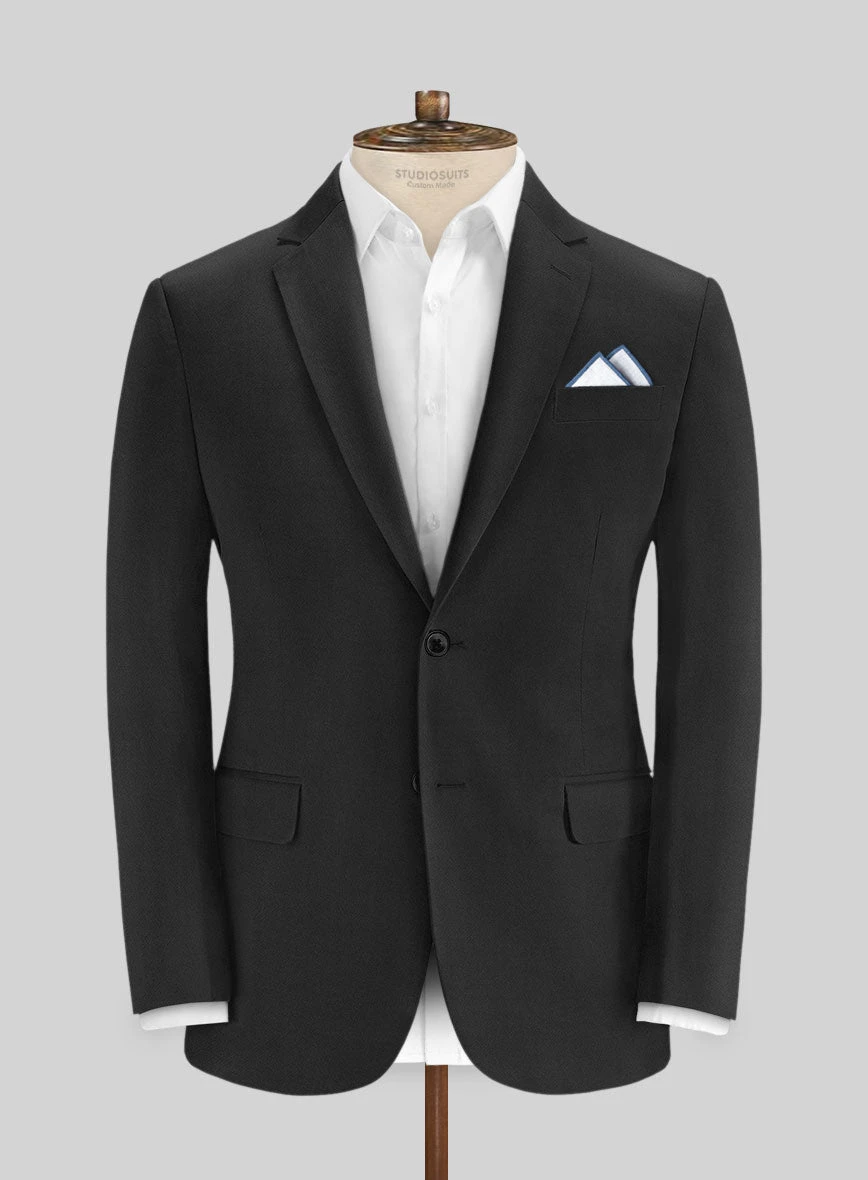 Black Feather Cotton Canvas Stretch Suit 3 Black Feather Cotton Canvas Stretch Suit - Image 3