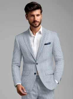 Blue Seersucker Suit -Studiosuits Shop blueseersuckersuit