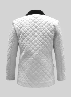 Bocelli Quilted Tuxedo Leather Blazer -Studiosuits Shop boceltuxdoquiltedletblazr 2