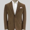 Brown Feather Cotton Canvas Stretch Jacket