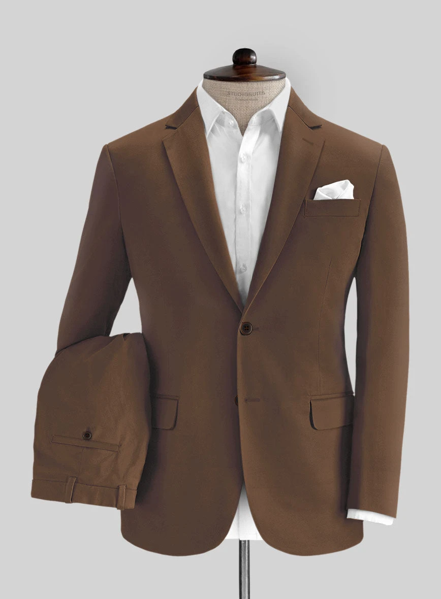 Brown Stretch Chino Suit 1 Brown Stretch Chino Suit
