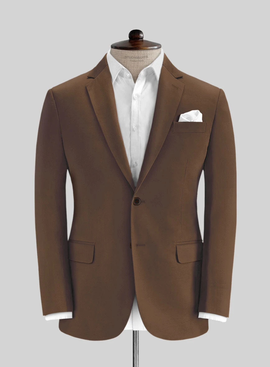 Brown Stretch Chino Suit 3 Brown Stretch Chino Suit - Image 3