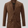 Brown Suede Leather Blazer