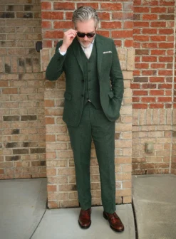 Bottle Green Herringbone Tweed Suit 12 Bottle Green Herringbone Tweed Suit -Studiosuits Shop bttlegrnhrringbnetwdsuitlk 2
