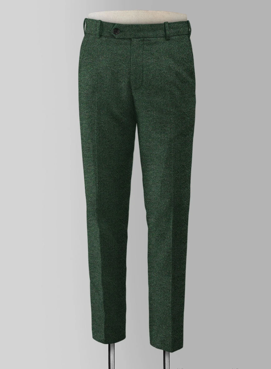Bottle Green Herringbone Tweed Suit 6 Bottle Green Herringbone Tweed Suit - Image 6