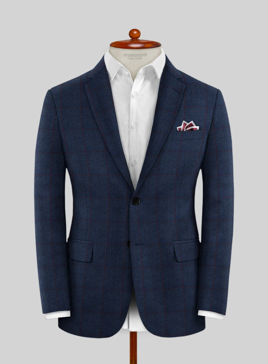 Caccioppoli Lavide Glen Blue Wool Jacket 1 Caccioppoli Lavide Glen Blue Wool Jacket