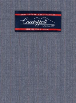 Caccioppoli Sun Dream Polico Blue Wool Silk Pants -Studiosuits Shop caccioppolisdpolicobluepantslook 1