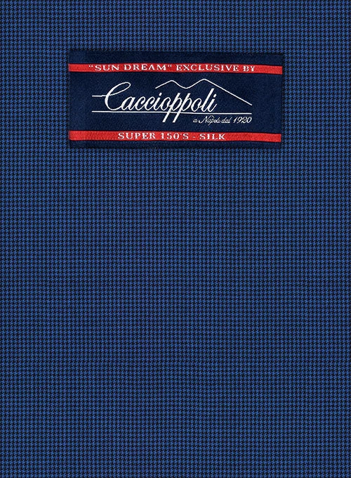 Caccioppoli Sun Dream Trippo Blue Wool Silk Pants 5 Caccioppoli Sun Dream Trippo Blue Wool Silk Pants - Image 5