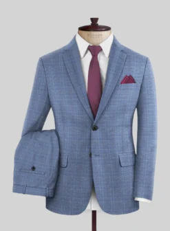 Caccioppoli Sun Dream Lisarn Blue Wool Silk Suit