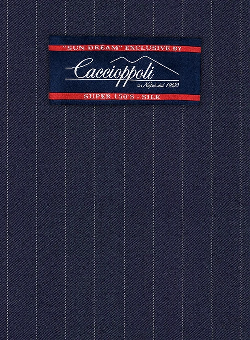 Caccioppoli Sun Dream Sodina Navy Blue Wool Silk Pants 5 Caccioppoli Sun Dream Sodina Navy Blue Wool Silk Pants - Image 5