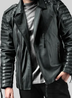 Outlaw Burnt Charcoal Leather Jacket -Studiosuits Shop charlesburntcharcoalleatherjacket 4 585ba249 934c 4088 bd5f 365237dc9aa6