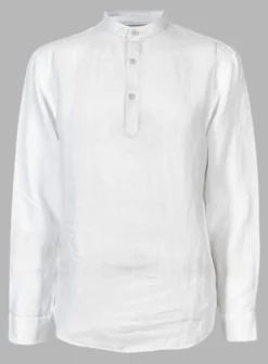 Linen Chinese Collar Polo Shirts