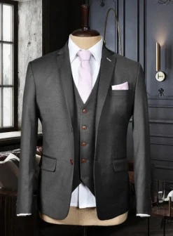 Reda Cashmere Mid Gray Wool Suit II 9 Reda Cashmere Mid Gray Wool Suit II -Studiosuits Shop custordrredacashmeremidgraywlsuitlook 1