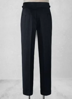 Dark Navy Blue Chino Gurkha Trousers 10 Dark Navy Blue Chino Gurkha Trousers -Studiosuits Shop darknavybluechinogurkcottontroulook 1