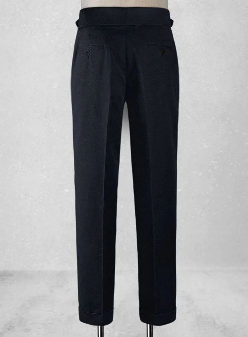 Dark Navy Blue Chino Gurkha Trousers 5 Dark Navy Blue Chino Gurkha Trousers - Image 5