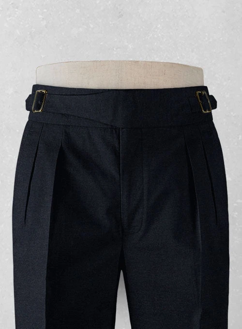 Dark Navy Blue Chino Gurkha Trousers 2 Dark Navy Blue Chino Gurkha Trousers - Image 2