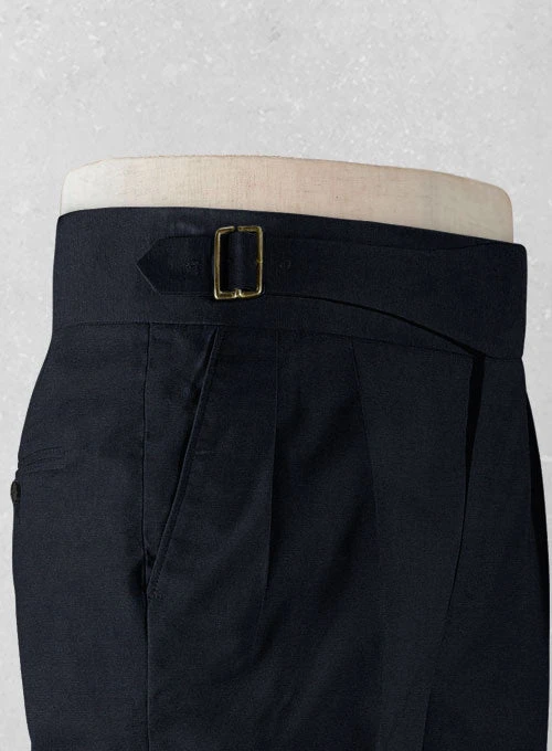 Dark Navy Blue Chino Gurkha Trousers 3 Dark Navy Blue Chino Gurkha Trousers - Image 3