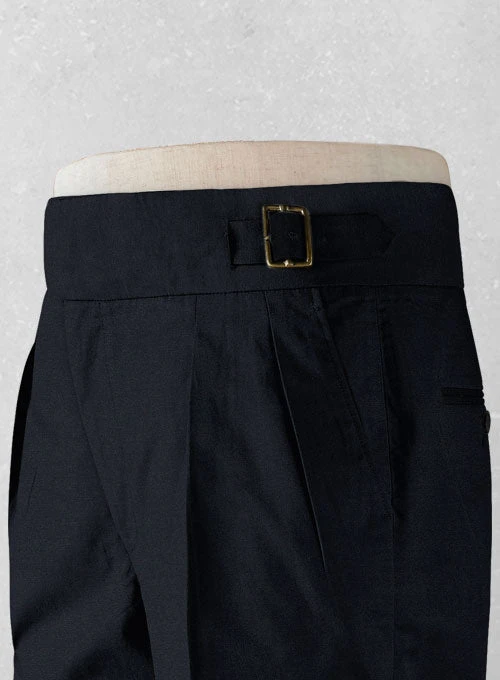 Dark Navy Blue Chino Gurkha Trousers 4 Dark Navy Blue Chino Gurkha Trousers - Image 4