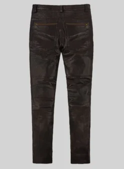 Delphic Soft Dark Brown Biker Leather Jeans -Studiosuits Shop delphicleatherbikerjeanslook 1