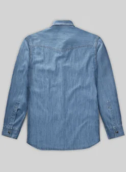 Denim Shirt - Light Washed -Studiosuits Shop denimshirtlightwashedlk 2