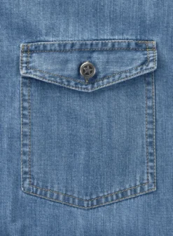 Denim Shirt - Light Washed -Studiosuits Shop denimshirtlightwashedlk 4