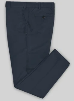Washed Dark Blue Stretch Chino Pants -Studiosuits Shop dkbluestretchinojeanslook 2