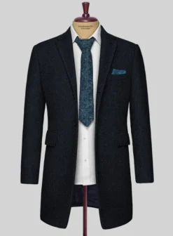 Deep Blue Heavy Tweed Overcoat 8 Deep Blue Heavy Tweed Overcoat -Studiosuits Shop dpblueheavytwdoverctlk 2