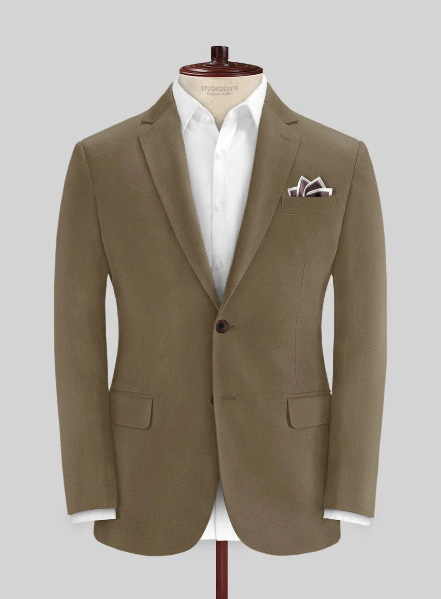 Earthy Brown Cotton Power Stretch Chino Suit 3 Earthy Brown Cotton Power Stretch Chino Suit - Image 3