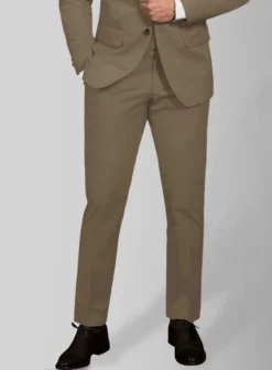 Earthy Brown Cotton Power Stretch Chino Suit 10 Earthy Brown Cotton Power Stretch Chino Suit -Studiosuits Shop earthybrowncottonpowerstretchchinosuitlk 3