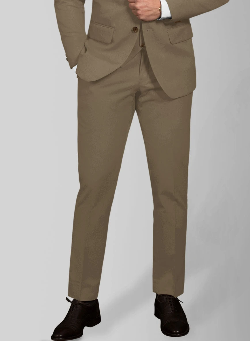 Earthy Brown Cotton Power Stretch Chino Suit 4 Earthy Brown Cotton Power Stretch Chino Suit - Image 4