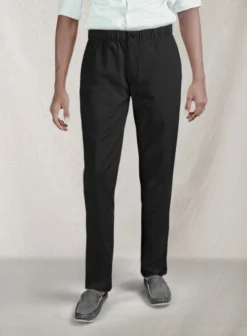Easy Pants Black Cotton Canvas -Studiosuits Shop easypantsblackcottoncanvas 1