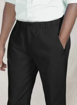 Easy Pants Black Cotton Canvas -Studiosuits Shop easypantsblackcottoncanvas 4