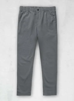 Easy Pants Gray Cotton Canvas