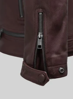 Emberstrike Burgundy Biker Leather Jacket -Studiosuits Shop emberstrikeburgundybikerleatherjacketlk 4