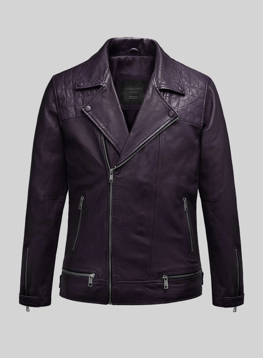 Emberstrike Purple Biker Leather Jacket 1 Emberstrike Purple Biker Leather Jacket
