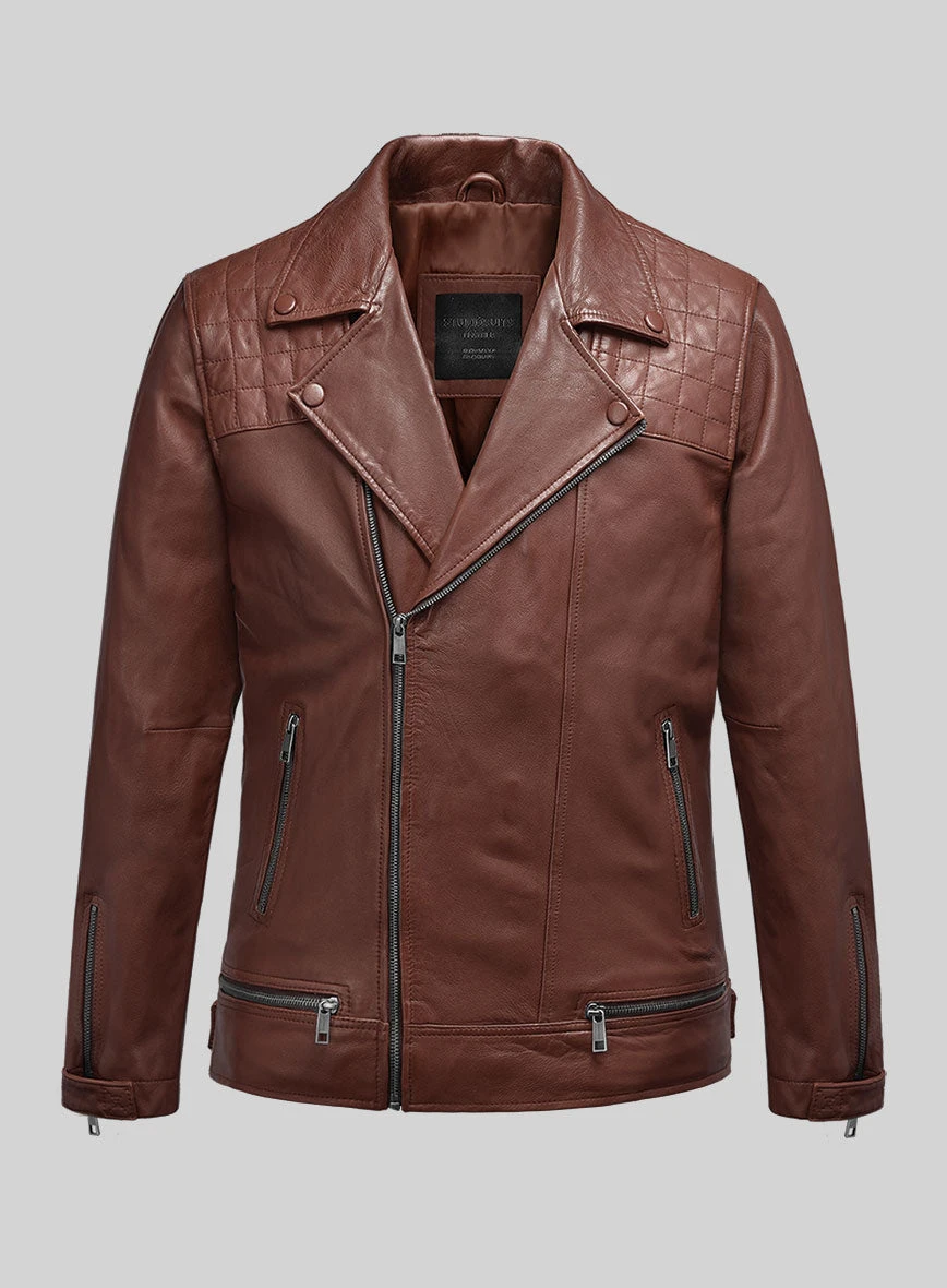Emberstrike Tan Biker Leather Jacket 1 Emberstrike Tan Biker Leather Jacket