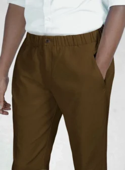 Easy Pants Brown Cotton Canvas -Studiosuits Shop esypantsbrncotcanvas 4
