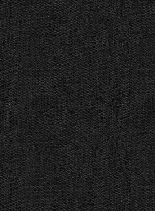 European Black Linen Western Style Shirt 4 European Black Linen Western Style Shirt - Image 4