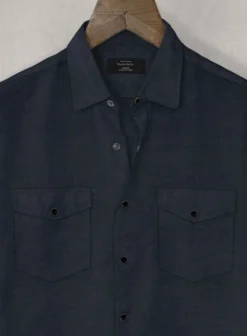 European Dark Blue Linen Western Style Shirt -Studiosuits Shop europndarkbluelinenweststyleshirtlk 2 9786f73c 012c 4941 ac6b 26cb97c250cc