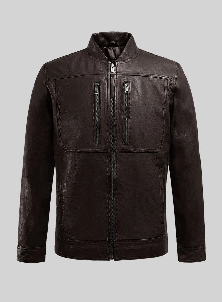 Galeforce Brown Biker Leather Jacket 1 Galeforce Brown Biker Leather Jacket