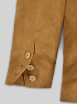 Ginger Brown Suede Leather Blazer -Studiosuits Shop gingerbrwnsuedeleatherblazerlook 3