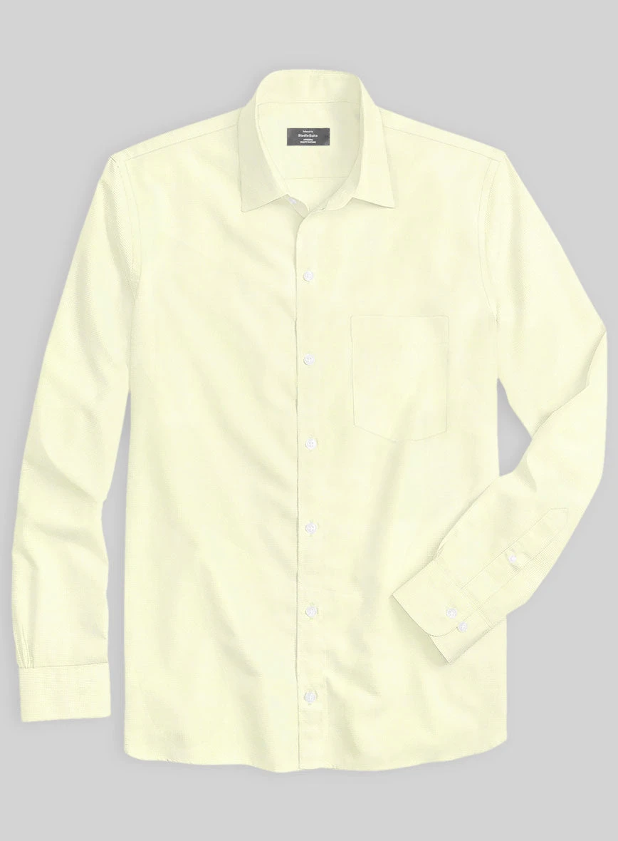 Giza Yellow Cotton Shirt 2 Giza Yellow Cotton Shirt - Image 2