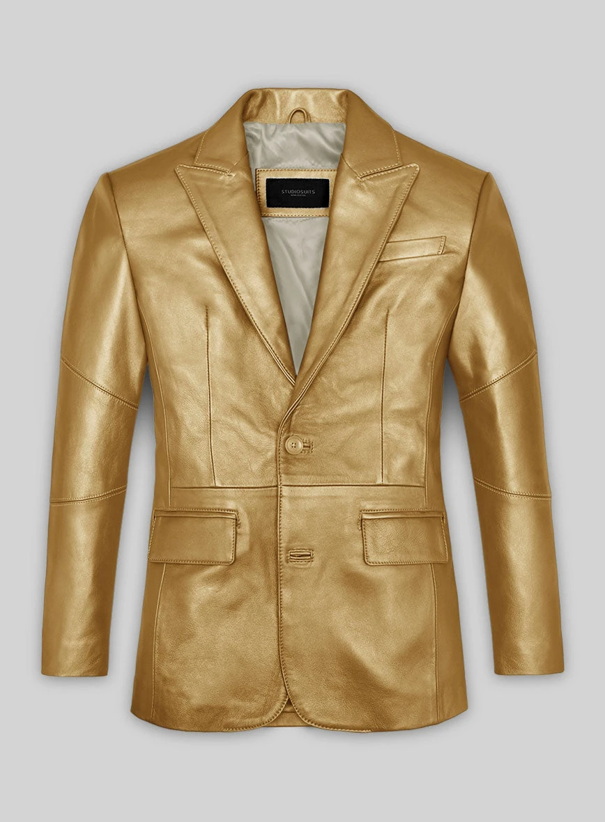Golden Catwalk Leather Blazer # 2 1 Golden Catwalk Leather Blazer # 2