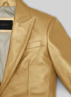 Golden Catwalk Leather Blazer # 2 8 Golden Catwalk Leather Blazer # 2 -Studiosuits Shop goldencatwalkleatherblazer 2