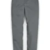 Washed Gray Feather Cotton Canvas Stretch Chino Pants