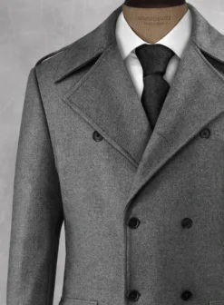 Gray Heavy Tweed GQ Style Overcoat II 8 Gray Heavy Tweed GQ Style Overcoat II -Studiosuits Shop grayheavytwdgqovercoat 1